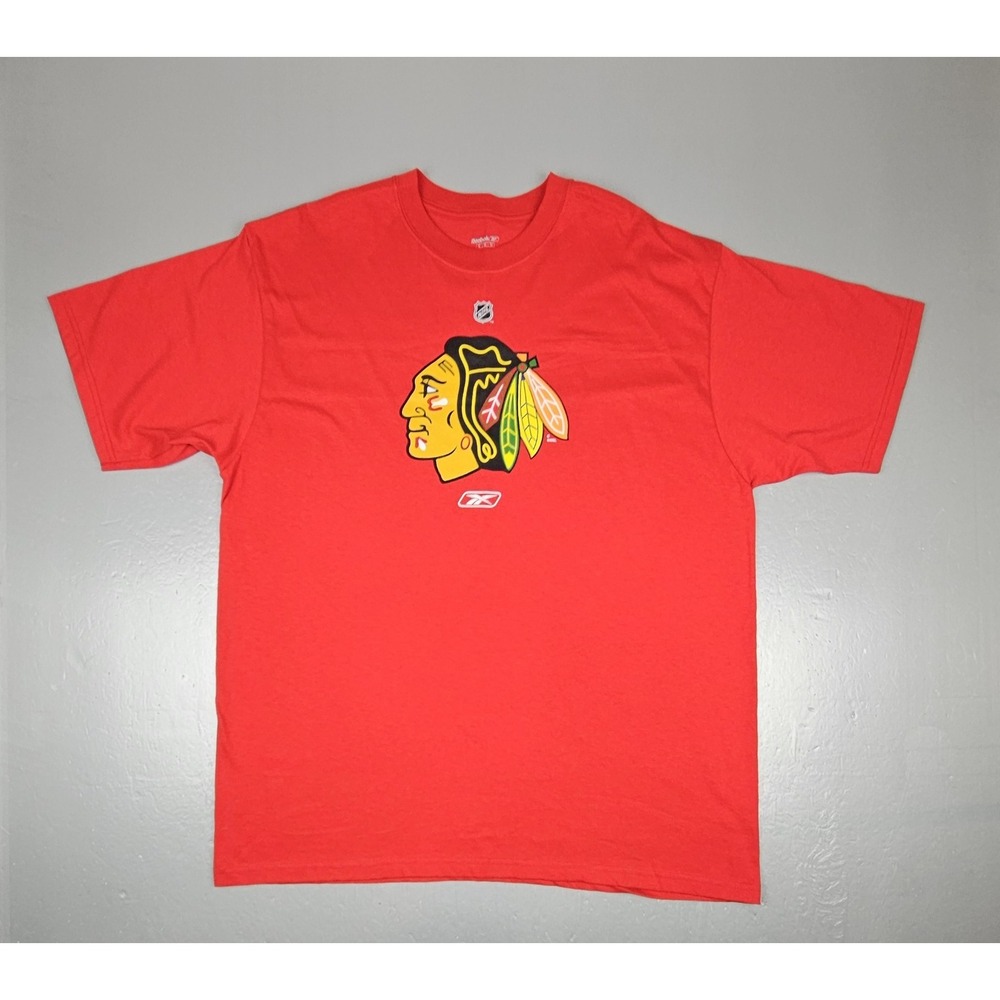 Reebok Chicago Blackhawks T-Shirt Mens XL‎ Red NHL Hockey Short Sleeve Tee NWOT